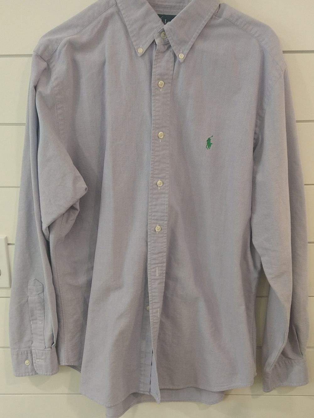 Ralph Lauren Pale Blue Oxford  Button-Down Shirt with Green Pony Classic Fit